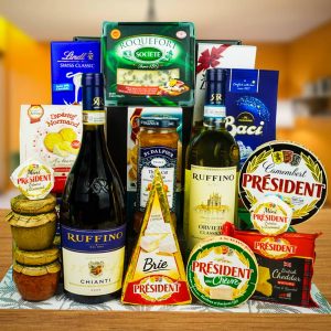 Cheese, Alcohol & Special Delights Gift Basket