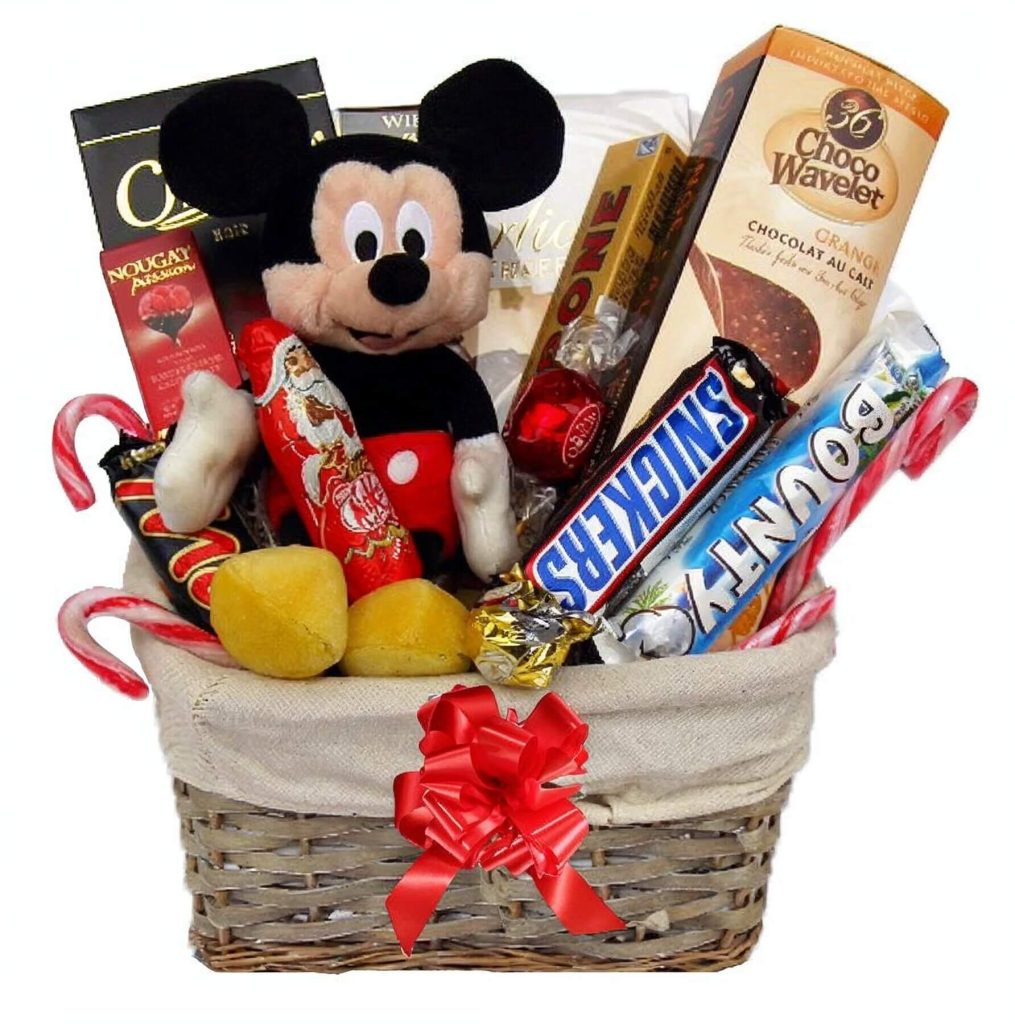Christmas With Mickey Mouse Gift Basket by Walwater Gifts