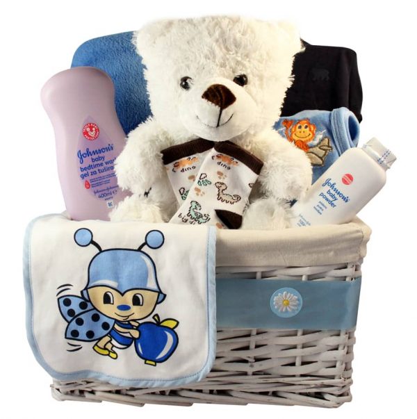 Classic New Born Boy Gift Basket