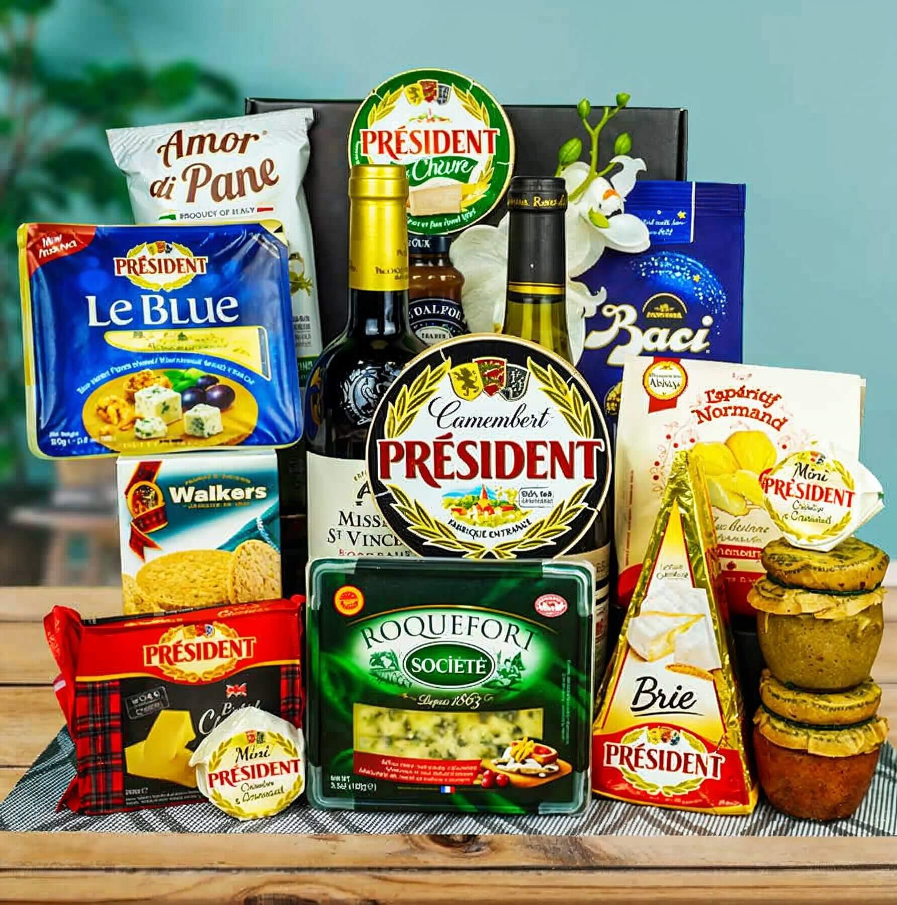 French Morning Sunrise - Wine & Cheese Gift Hamper by Walwater Gifts