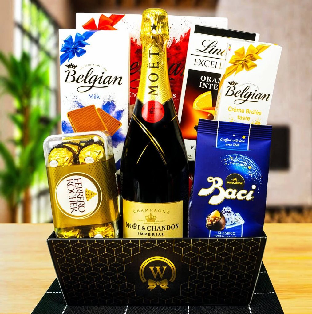 MOET Treasure - Champagne Gift Basket Walwater Gifts