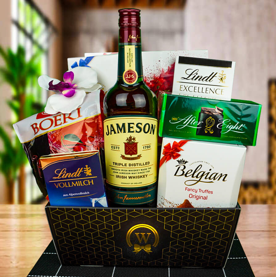 Mr. Jameson Left Dublin – Irish Whiskey Gift Basket
