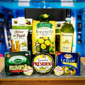 Season Greeting with White Wine – Gift Basket