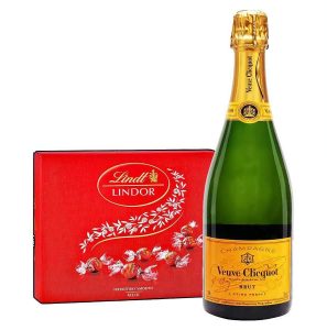 Veuve Clicquot & Lindor Bonbons Box by Walwater Gifts