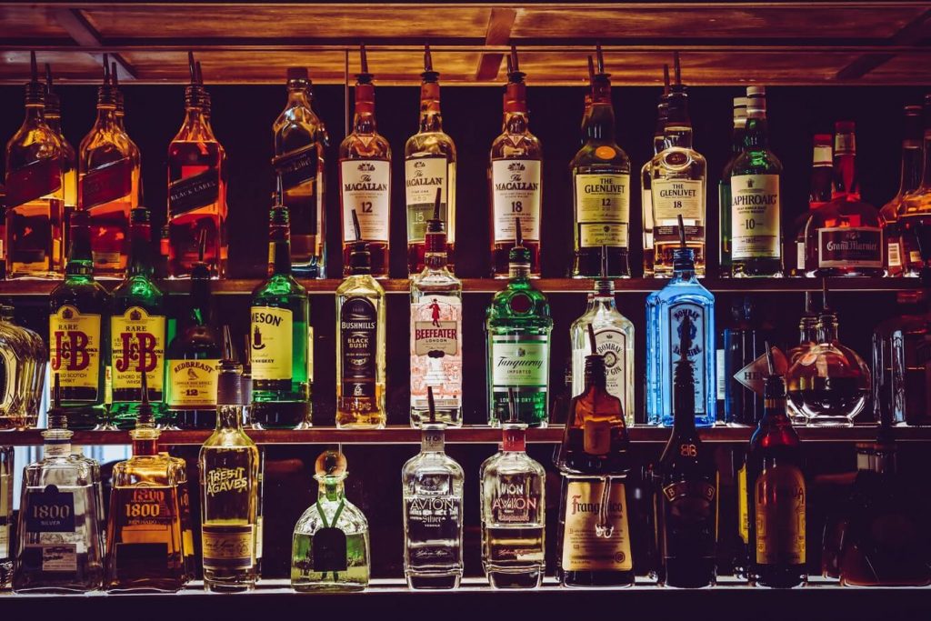alcohol bottles