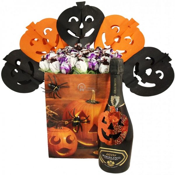 Halloween Sweet Bouquet Gift with Sparkling Wine