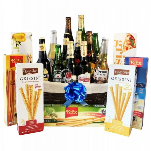 Give Him Beers - Grissini Beer Gift Basket