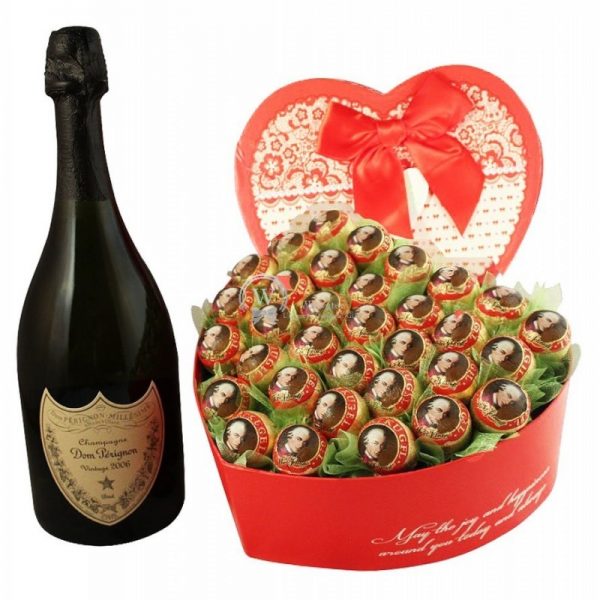 Legendary Love Story - Dom Perignon & Chocolate Bouquet