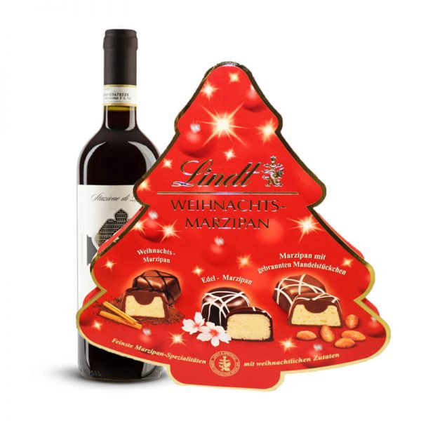 Red wine + Christmas Lindt