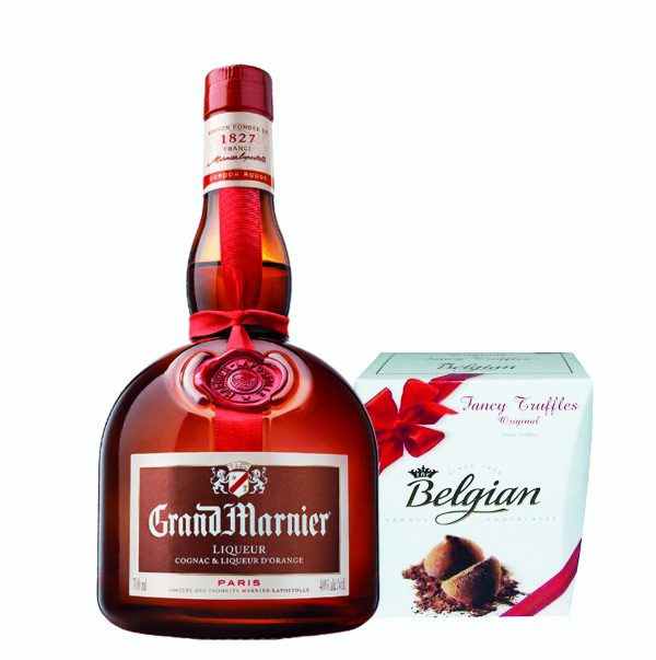 Grand Marnier Cordon Rouge Orange Liqueur & Belgian Truffles