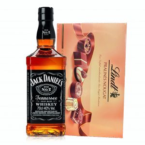 best whiskey for dad Old No. 7 Black Label Tennessee Whiskey & Lindt Pralines