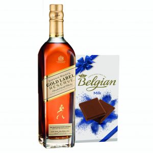 Johnnie Walker Gold Label Reserve Blended Scotch Whiskey & Belgian Chocolate Bar