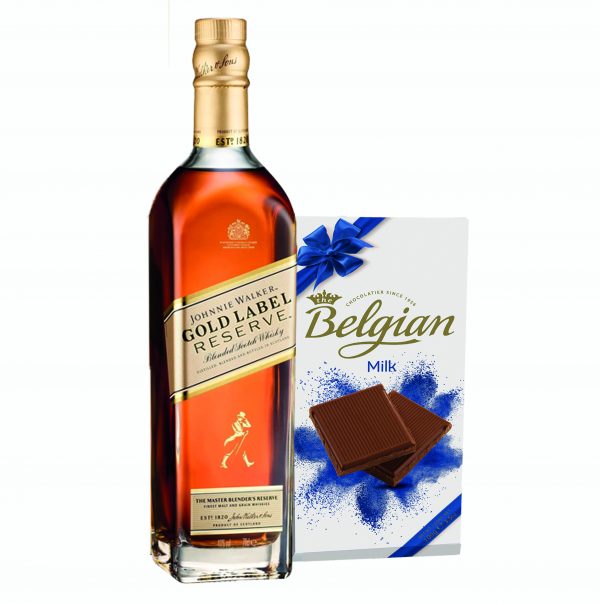 Johnnie Walker Gold Label Reserve Blended Scotch Whiskey + Belgian Chocolate Bar