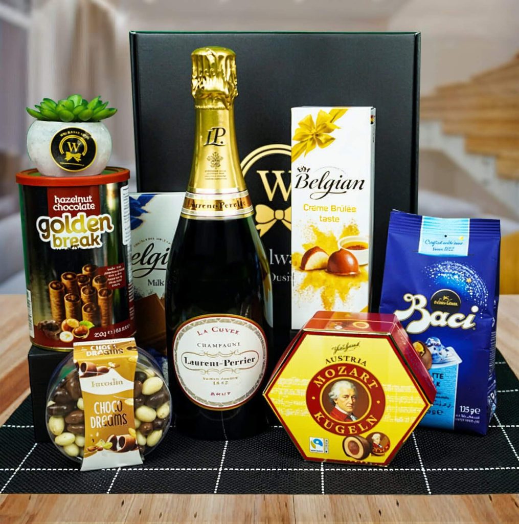 Gracious Champagne Gift Box by Walwater Gifts