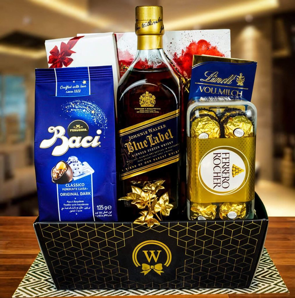 Blue Label Gift Basket by Walwater Gifts