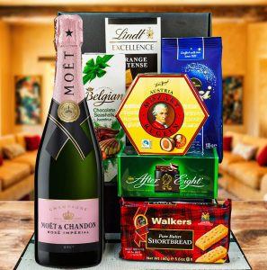 Moet & Chandon Rose Imperial Gift Basket by Walwater Gifts