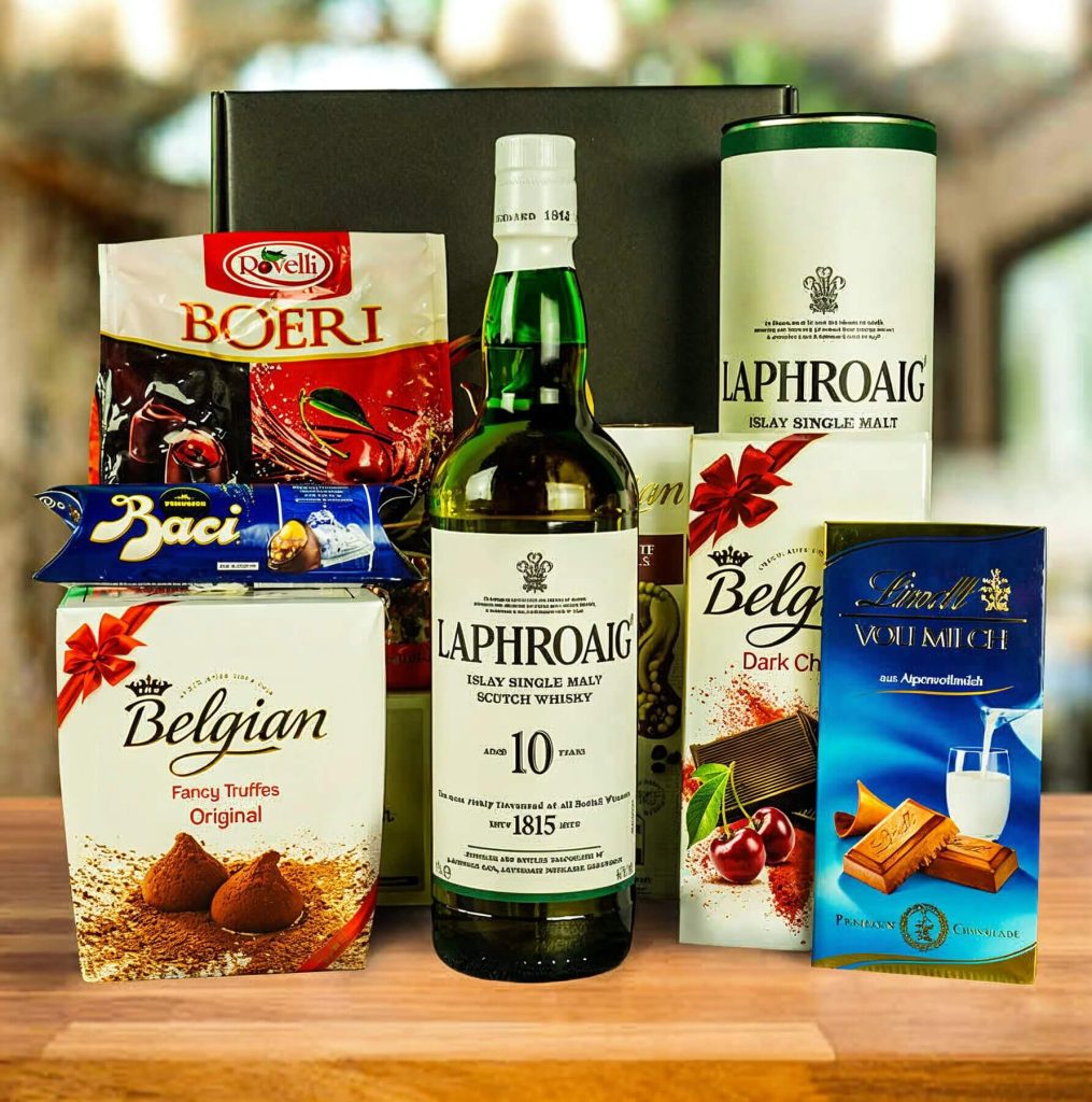 Laphroaig Whisky Delight Gift Basket by Walwater Gifts