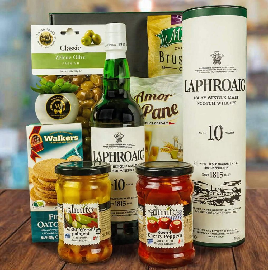 Smokey Whisky & Gourmet Delights Crate by Walwater Gifts Europe