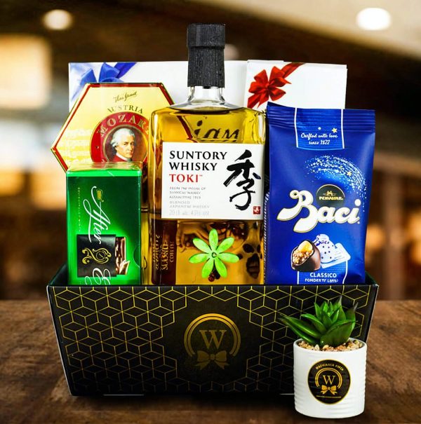 Toki Tastings Whiskey Gift Basket by Walwater Gifts