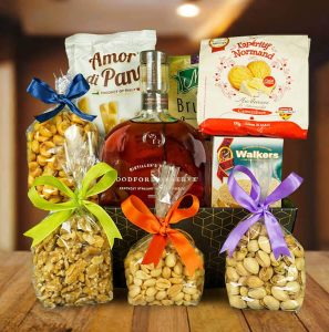 Whiskey & Gourmet Fusion Gift Basket by Walwater Gifts