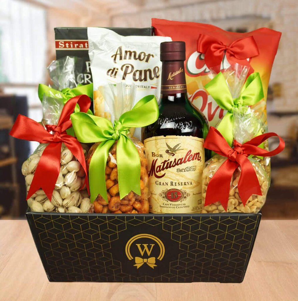 Caribbean Savory Bliss - Rum Matusalem Gran Reserva 15-Year Snack Collection by Walwater Gifts