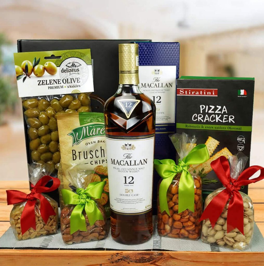 Macallan Double Cask 12-Year Scotch Whisky Gourmet Hamper by Walwater Gifts