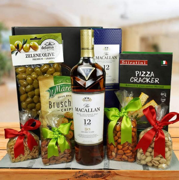 Macallan Double Cask 12-Year Scotch Whisky Gourmet Hamper by Walwater Gifts