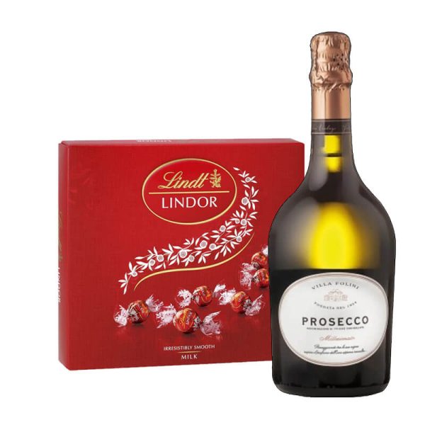 Sparkling Wine & Lindor Chocolate Pralines Gift Box