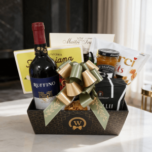 Cheers and Good Wishes Wine Gift Basket